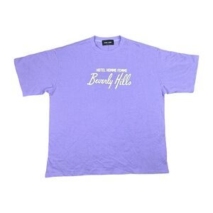 Homme + Femme Hotel Homme Femme Beverly Hills Purple & White Crew Neck Tee - 2XL